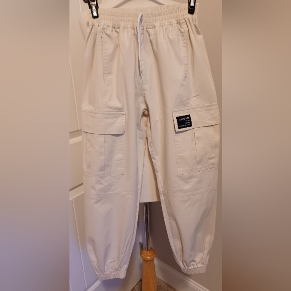 Sangtree Unisex Kids Cream Cargo Pants Sz 150 (12) #0193